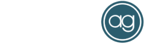 Powered by AG in white